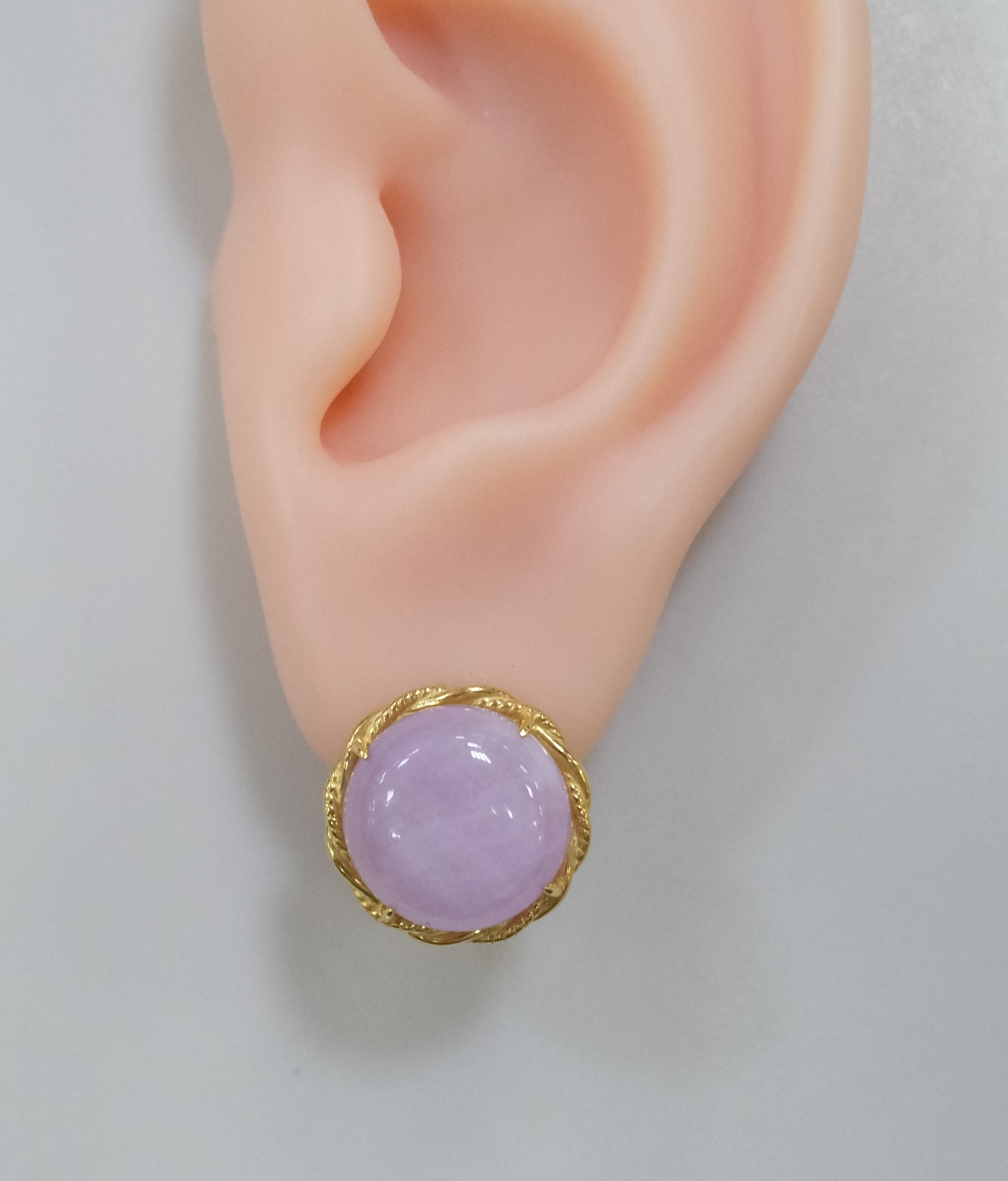 Серебряные серьги с кунцитами